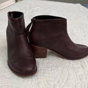 Oxblood Toms ankle boots